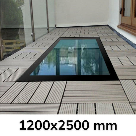 1200 x 2500 mm Framed Walk-on Skylight.
