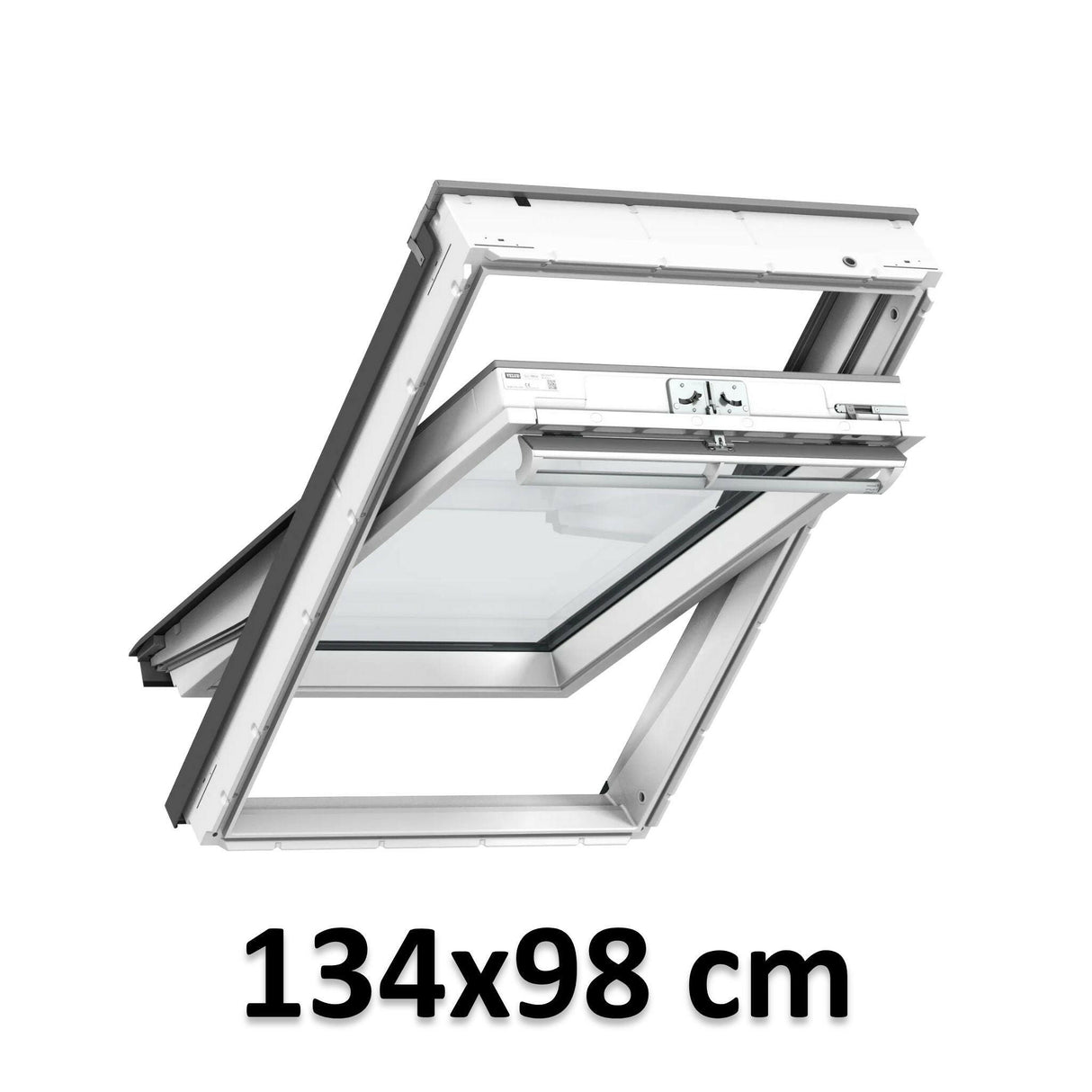 134x98 cm VELUX GGU UK04 0366 Finestra per tetti a bilico manuale | Poliuretano bianco senza manutenzione | Triplo vetro.