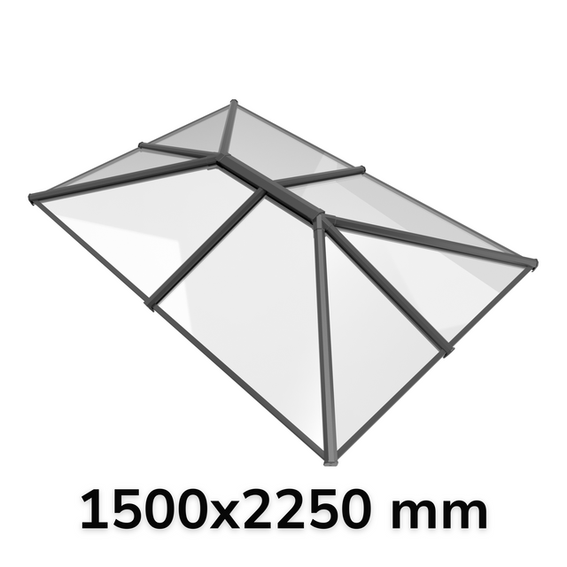 1500 x 2250 mm Lanterna da tetto in alluminio Stratus Stile 4 (tradizionale).