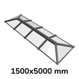 1500 x 5000 mm Lanterna da tetto in alluminio Stratus Stile 6 (tradizionale).