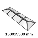 1500 x 5500 mm Lanterna da tetto in alluminio Stratus Stile 6 (tradizionale).