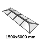 1500 x 6000 mm Lanterna da tetto in alluminio Stratus Stile 6 (tradizionale).