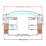 1050 x 1500 mm Smoke Vent Rooflight by Mardome.