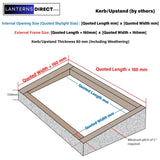 400 x 3000 mm LD Framed Flat Roof Skylight.