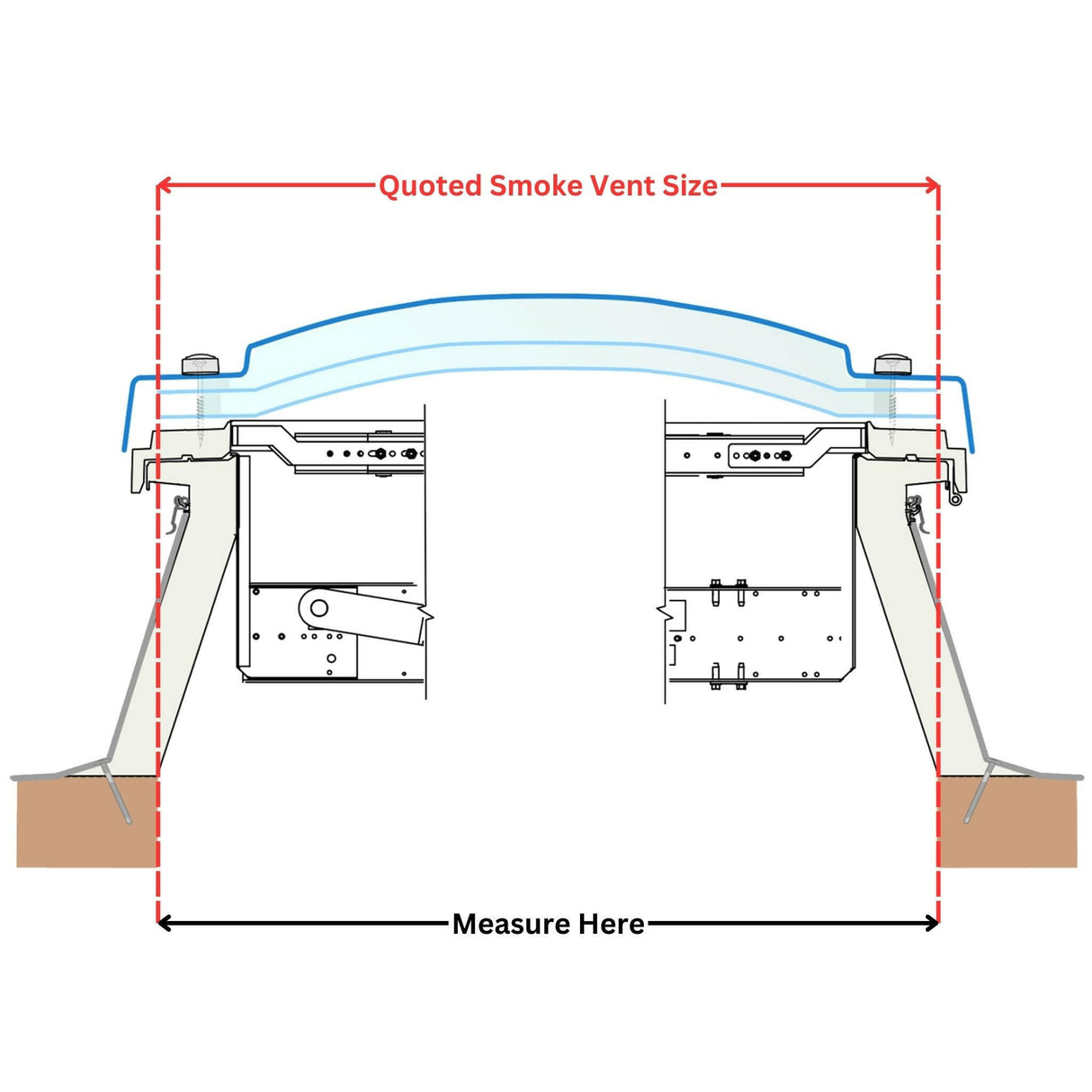 1650 x 1650 mm Smoke Vent Rooflight by Mardome.