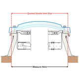 1650 x 1650 mm Smoke Vent Rooflight by Mardome.