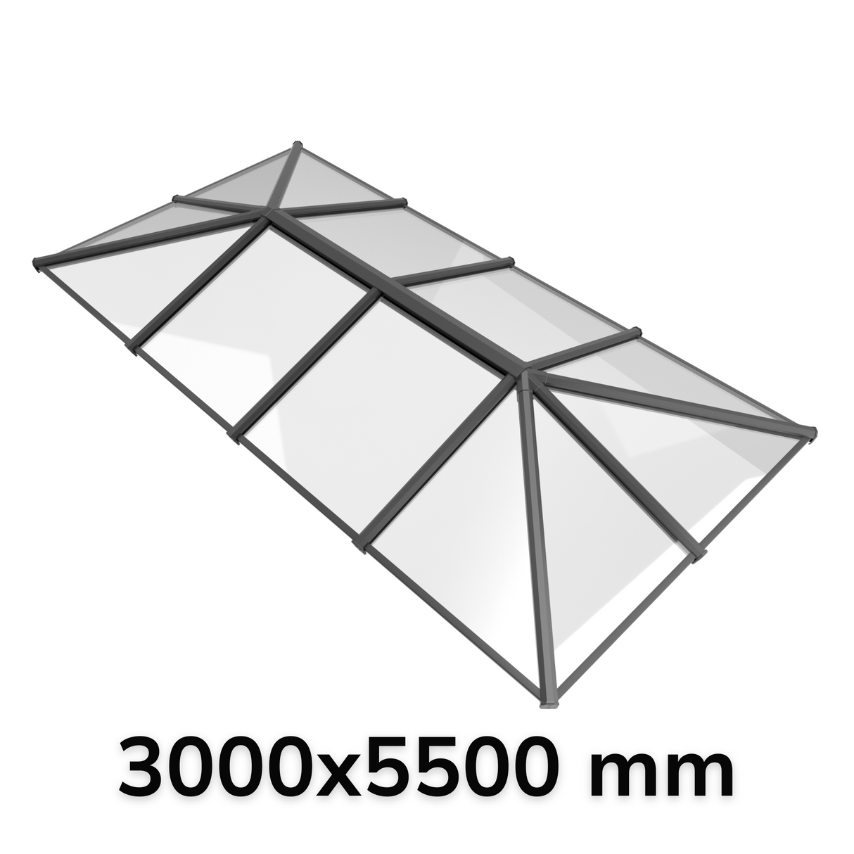 3000 x 5500 mm Lanterna da tetto in alluminio Stratus Stile 7 (tradizionale).