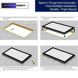 400 x 3000 mm LD Framed Flat Roof Skylight.