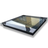 1000 x 1000 mm LD Lucernario a triplo vetro senza telaio per tetti piani.