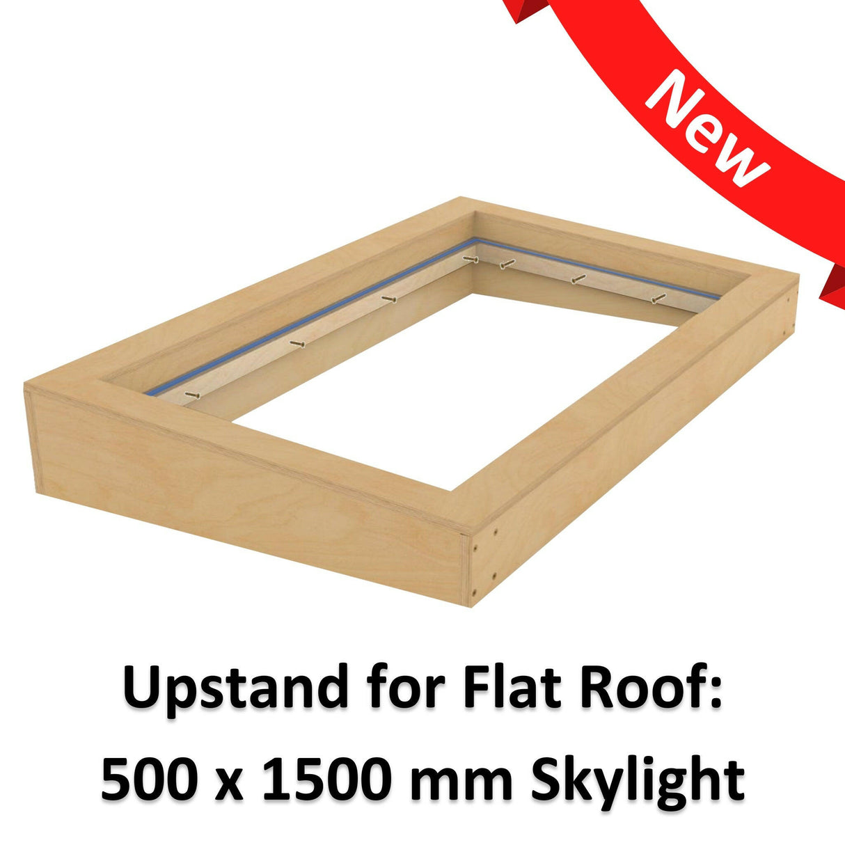 500 x 1500 mm Supporto isolato per lucernario su tetto piano.