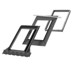 94x118 cm VELUX Pro+ EDW PK06 2000 Scossalina per tegole con isolamento | Finitura alluminio grigio.