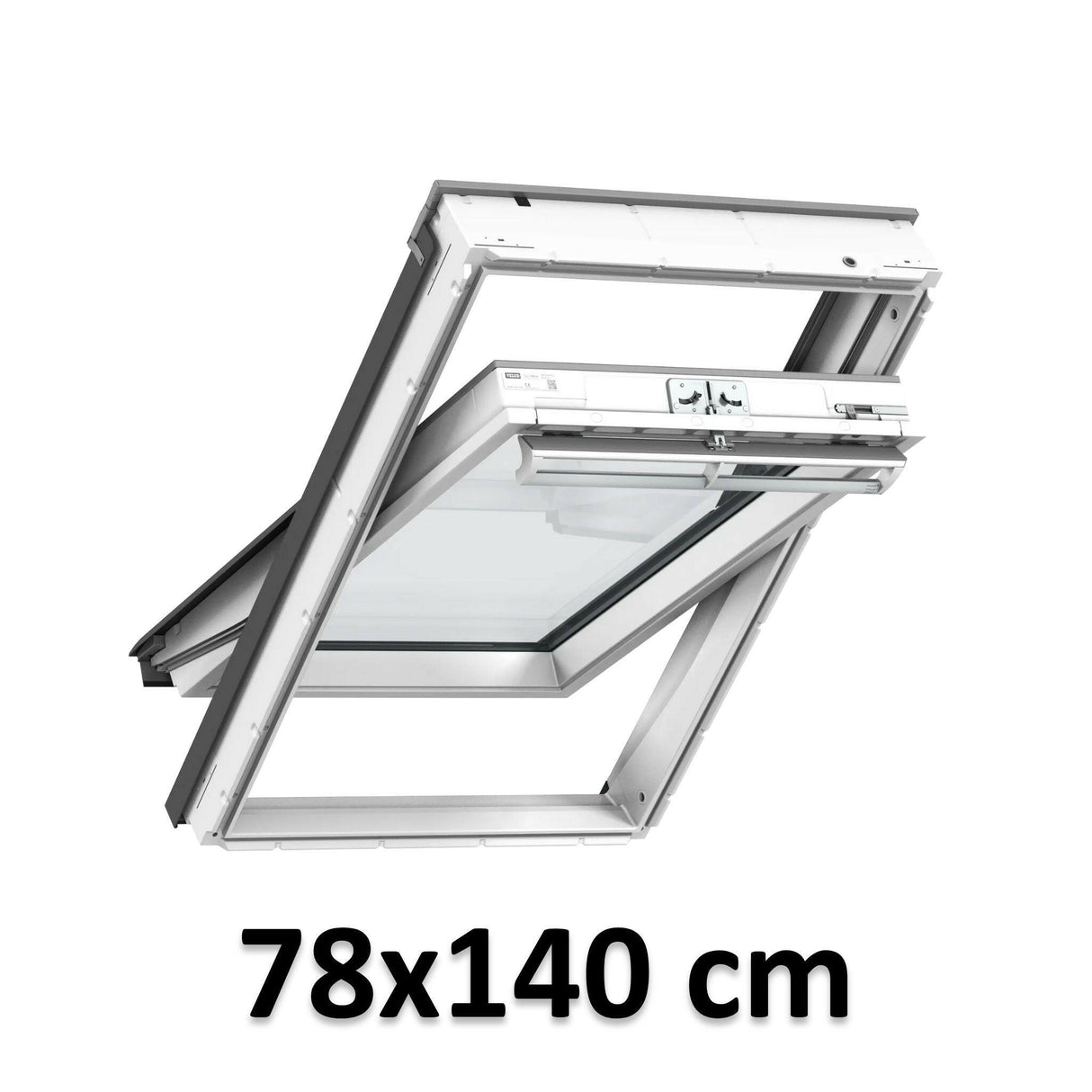 78x140 cm Finestra per tetti a bilico manuale VELUX GGU MK08 0170 | Poliuretano bianco senza manutenzione | Doppio vetro.