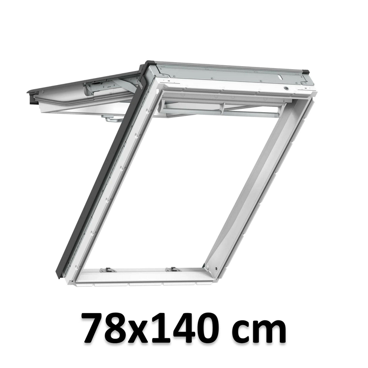 78x140 cm VELUX GPU MK08 0070 Finestra manuale ad apertura superiore | Poliuretano bianco senza manutenzione | Doppio vetro.