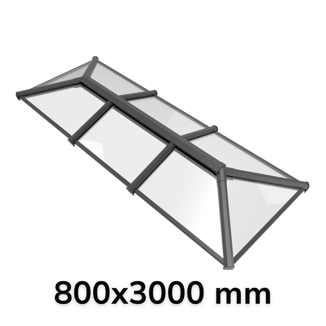800 x 3000 mm Lanterna da tetto in alluminio Stratus Stile 3 (tradizionale).