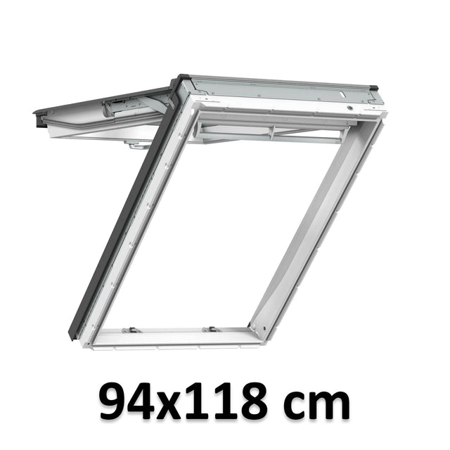 94x118 cm VELUX GPU PK06 0067 Finestra a ribalta manuale | Poliuretano bianco senza manutenzione | Triplo vetro.
