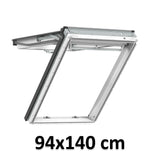 94x140 cm VELUX GPU PK08 0070 Manual Top Hung Window | White Polyurethane Maintenance Free | Double Glazed.