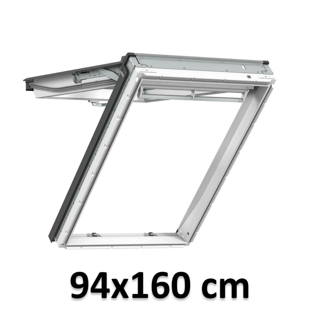94x160 cm VELUX GPU PK10 0067 Finestra manuale ad apertura superiore | Poliuretano bianco senza manutenzione | Triplo vetro.