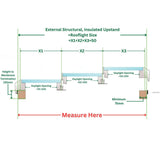 3000 x 3000 mm Fixed Glass Link Modular Skylight (3 Fixed 0 Opening).