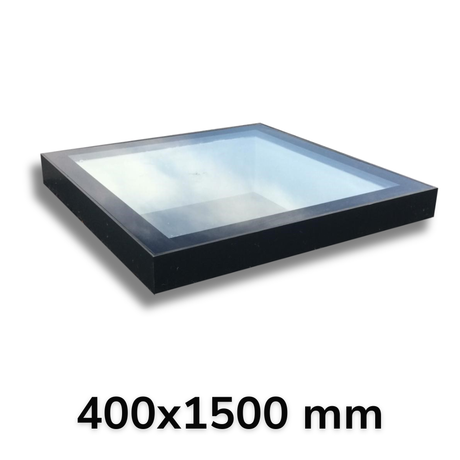 400 x 1500 mm LD Framed Flat Roof Skylight.