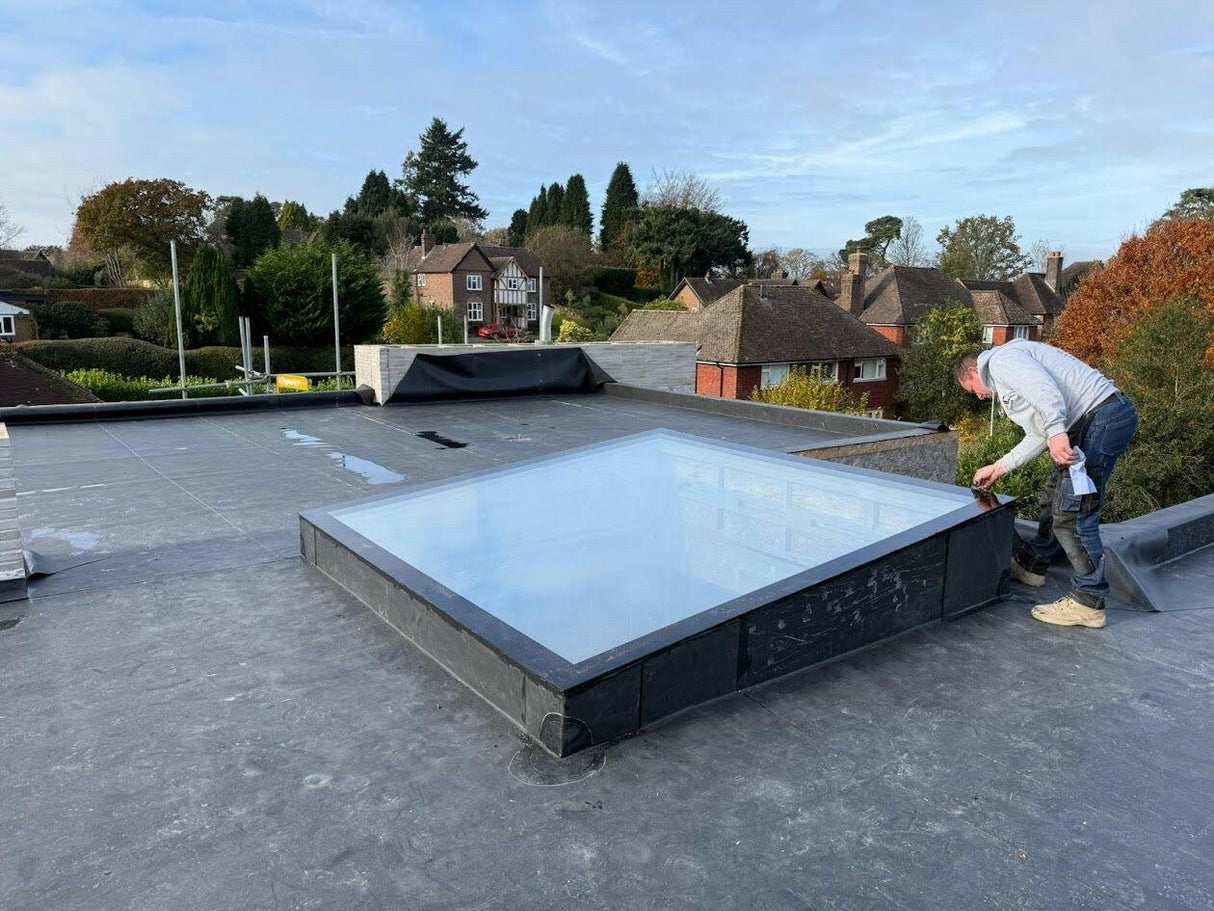 800 x 1500 mm LD Frameless Triple Glazed Flat Roof Skylight.