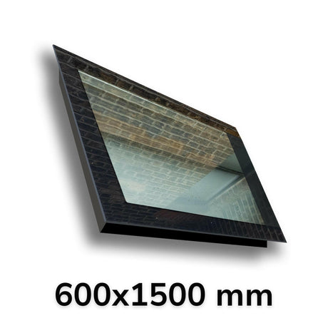 600 x 1500 mm LD Frameless Triple Glazed Pitched Roof Skylight.