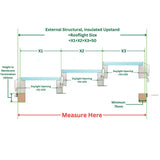 2000 x 5000 mm Electric Opening Glass Link Modular Skylight (2 Fixed 1 Opening).
