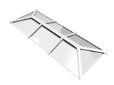 800 x 3000 mm Lanterna da tetto in alluminio Stratus Stile 3 (tradizionale).