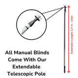 500 x 3000 mm LD Manual Blinds for Flat / Pitched Roof Skylights & Roof Lanterns.