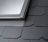 94x160 cm VELUX Pro+ EDL PK10 2000 Scossalina in ardesia con isolamento | Finitura alluminio grigio