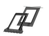 78x62 cm VELUX Pro EDW MK27 1000 Scossalina per tegole con isolamento | Finitura alluminio grigio.