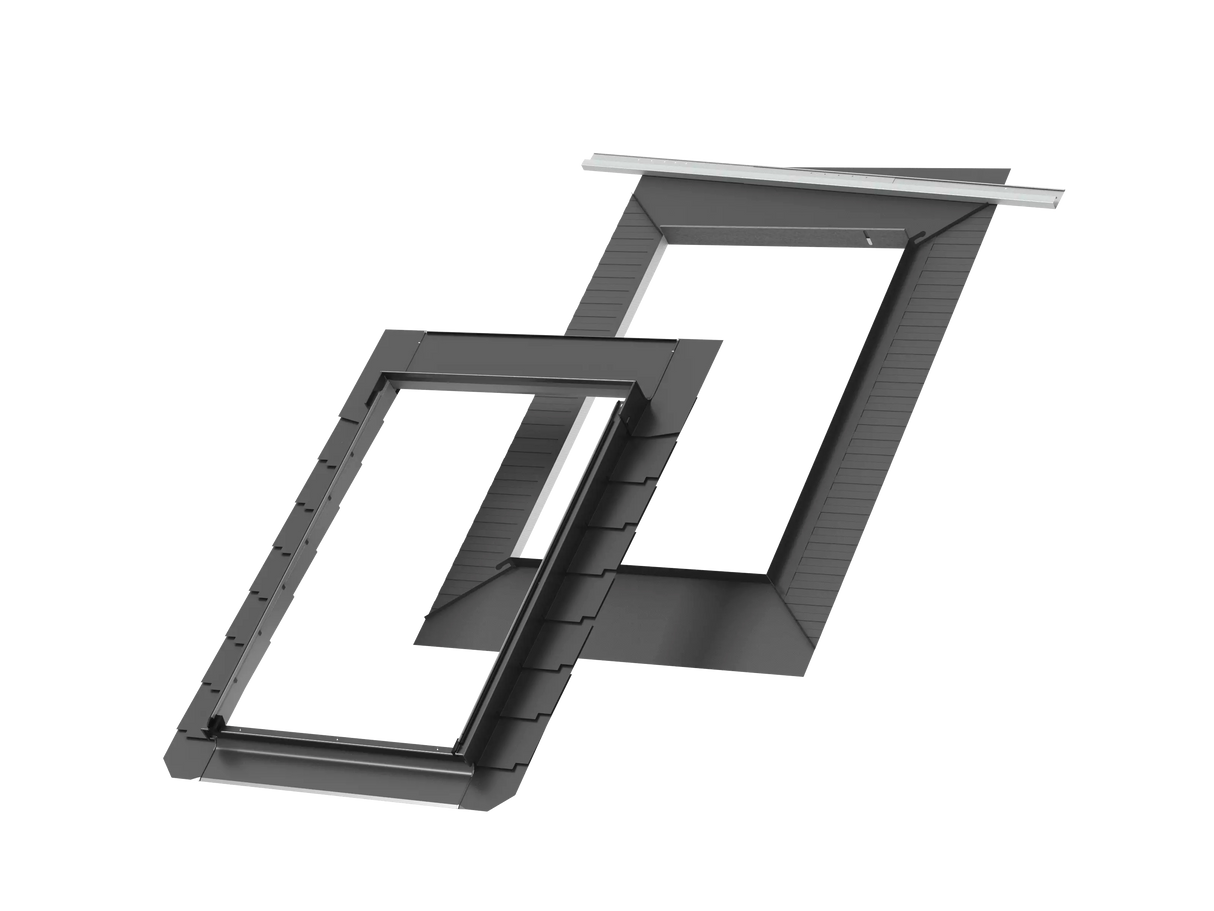 78x118 cm VELUX Pro EDL MK06 1000 Scossalina in ardesia con isolamento | finitura alluminio grigio