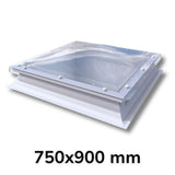 750 x 900 mm Polycarbonate Fixed Dome Rooflight by Mardome Trade.