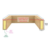 1000 x 3500 mm Insulated Upstand for Roof Lantern.