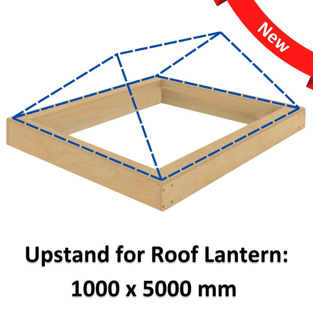 1000 x 5000 mm Insulated Upstand for Roof Lantern.