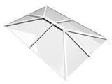 1750 x 2250 mm Stratus Aluminium Roof Lantern Style 4 (Traditional).