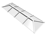 1250 x 4500 mm Lanterna da tetto in alluminio Stratus Stile 6 (tradizionale).