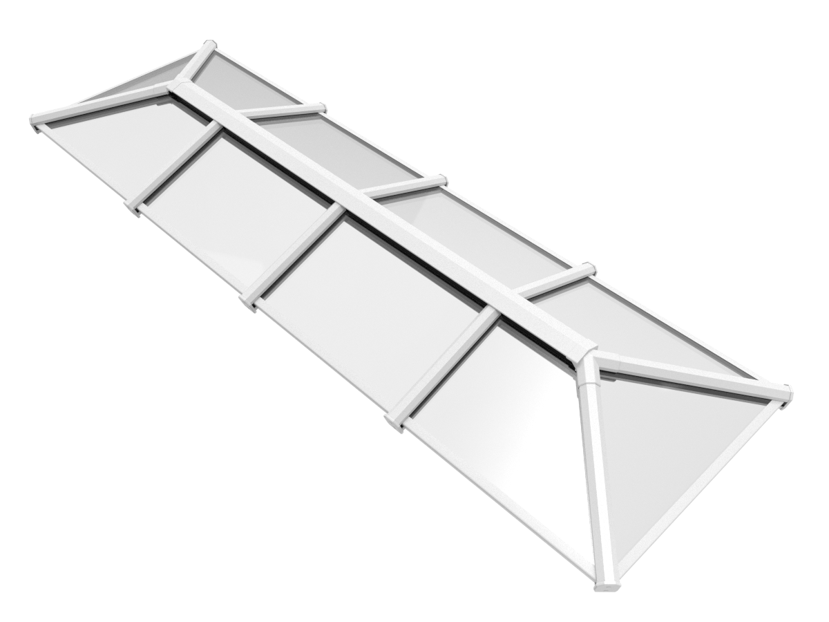 1000 x 3500 mm Lanterna da tetto in alluminio Stratus Stile 6 (tradizionale).