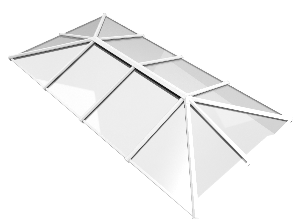 1500 x 4500 mm Lanterna da tetto in alluminio Stratus Stile 7 (tradizionale).
